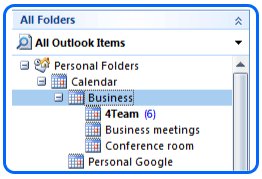Share multiple Microsoft Outlook Calendar folders